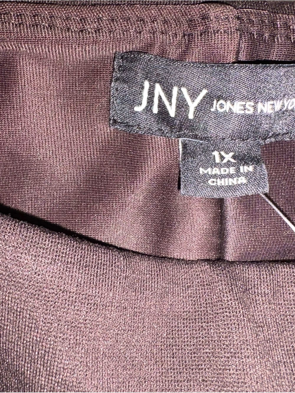 NWT Jones New York Plum-Tone Knit Stretch Pants (Size 1x) - Picture 2 of 2